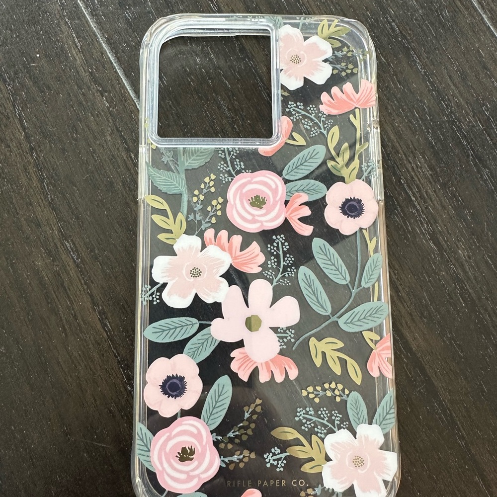 Rifle Paper Co. Garden Party Phone Case - Black and Pink